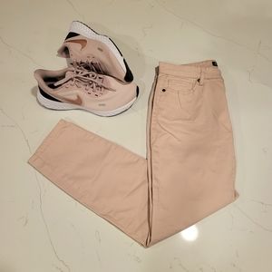 Super Soft Pale Pink Skinny-Stretch-Ankle Pants